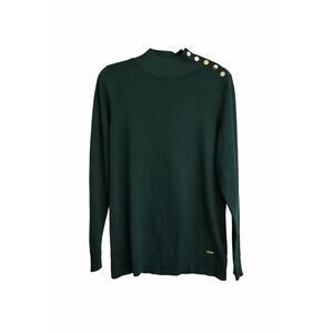Calvin Klein Mock Neck Sweater – Forest Green – Size Small – NWT – MSRP $70